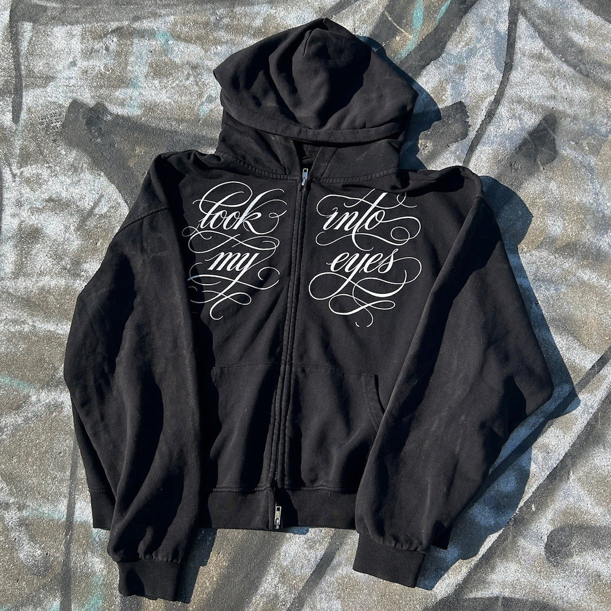 Look Into My Eyes Zip Up (Black/Skye Blue)