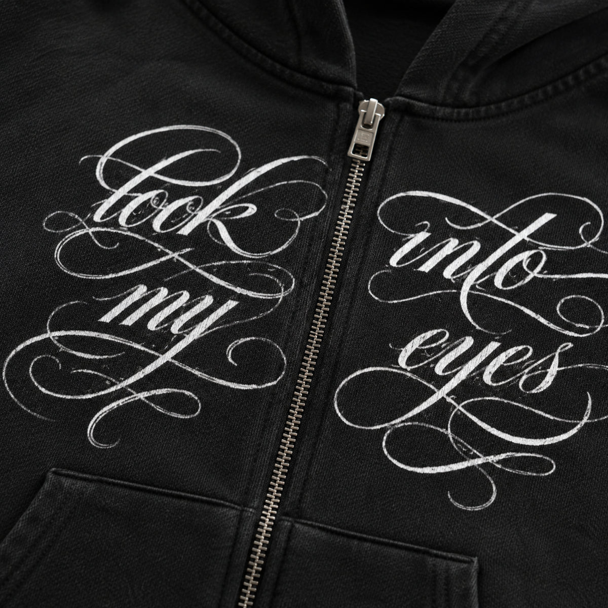 Look Into My Eyes Zip Up (Black/Skye Blue)