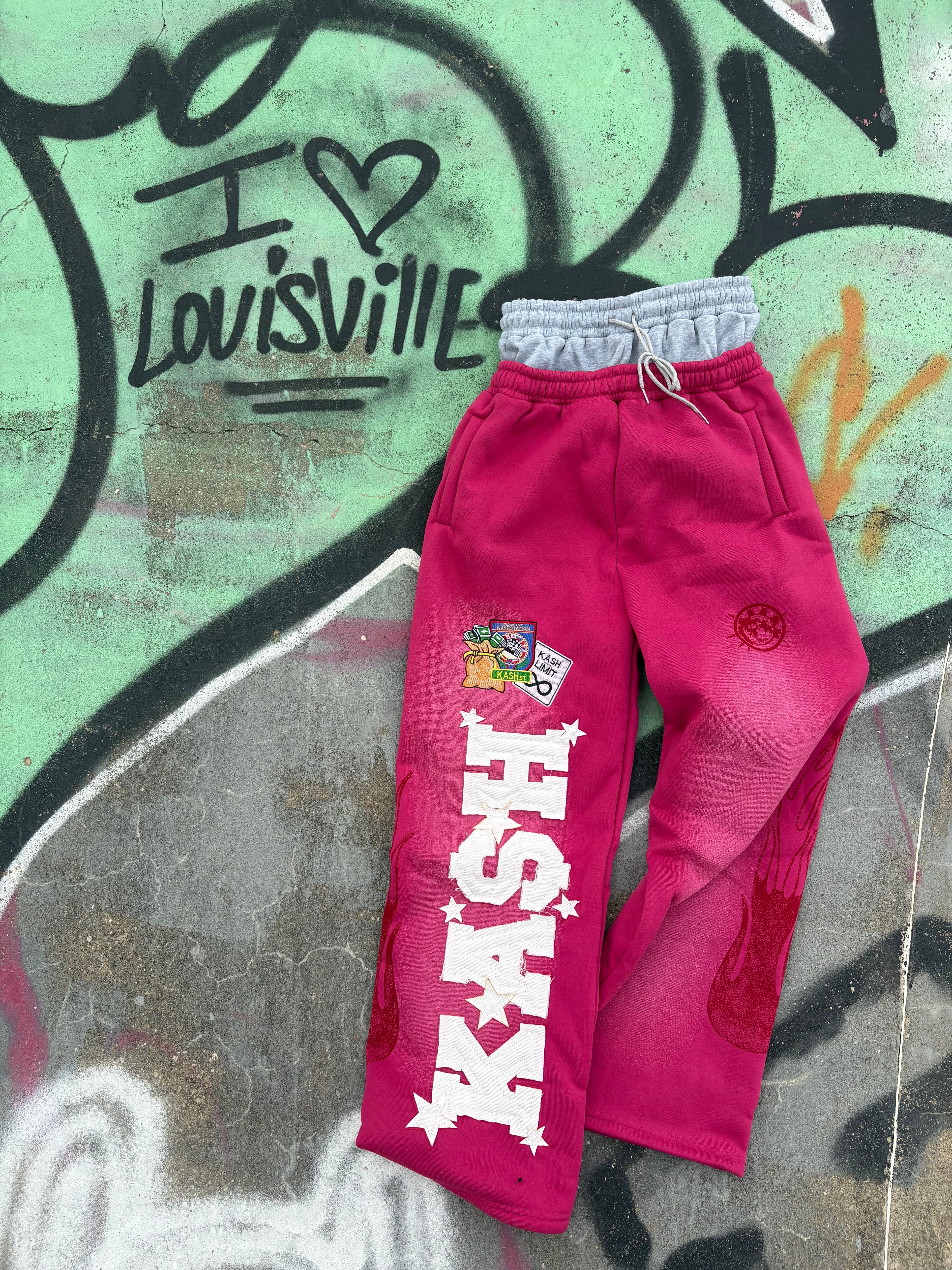 Skye “KASH” Sweatpants (BLACK/PINK)