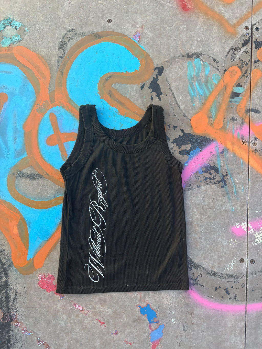 Skye “Without Regret” Tank (BLACK/WHITE)