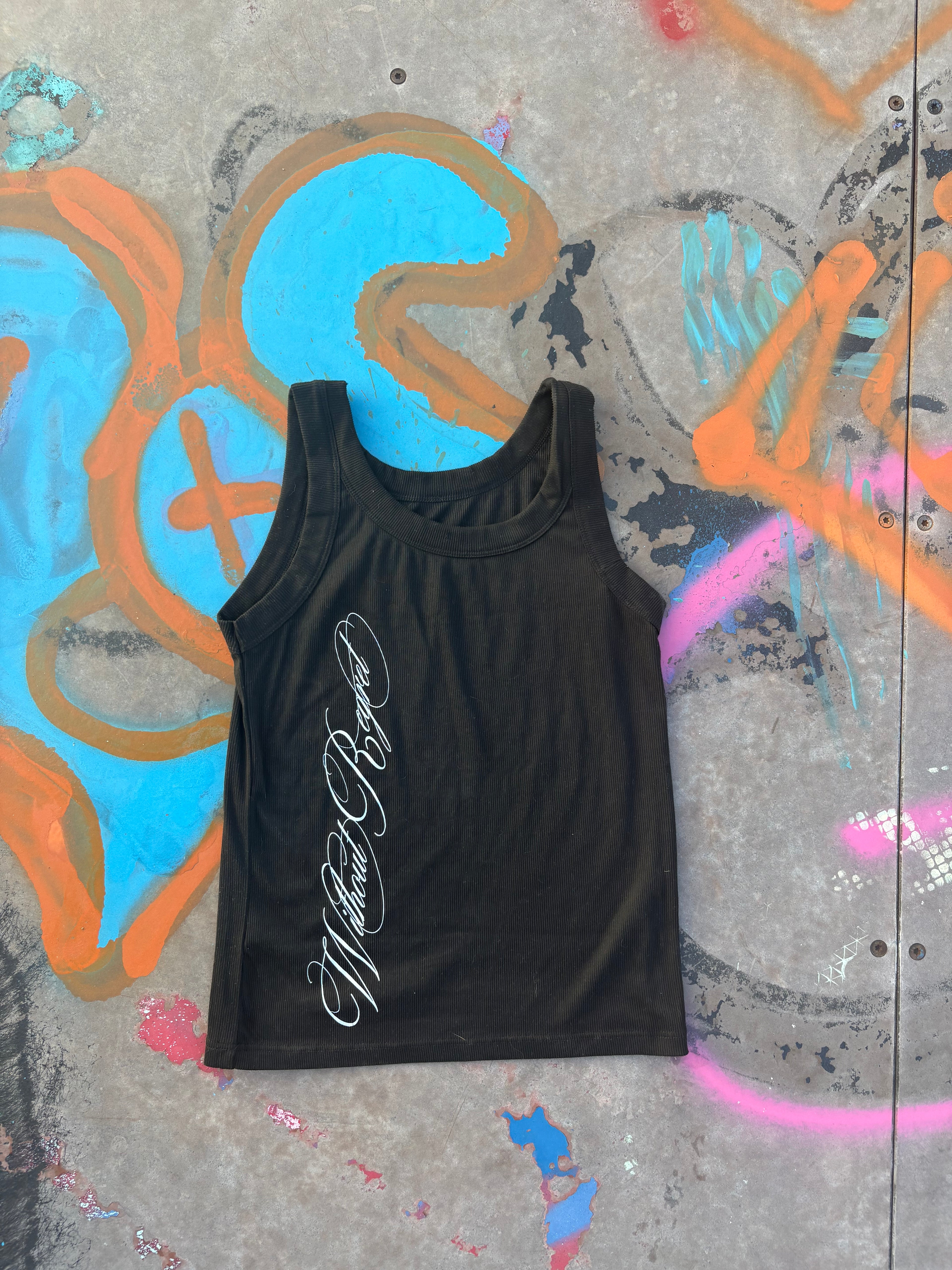 Skye “Without Regret” Tank (BLACK/WHITE)