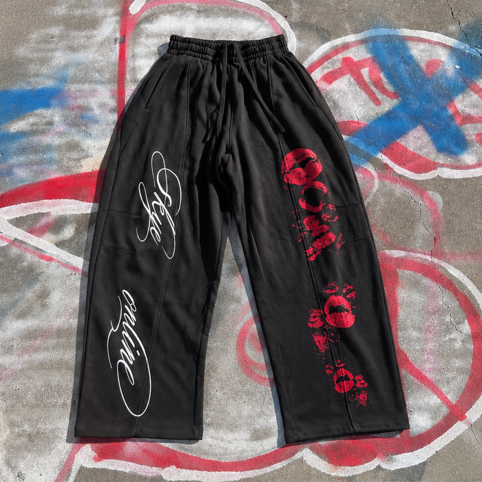Kiss Sweatpants Black