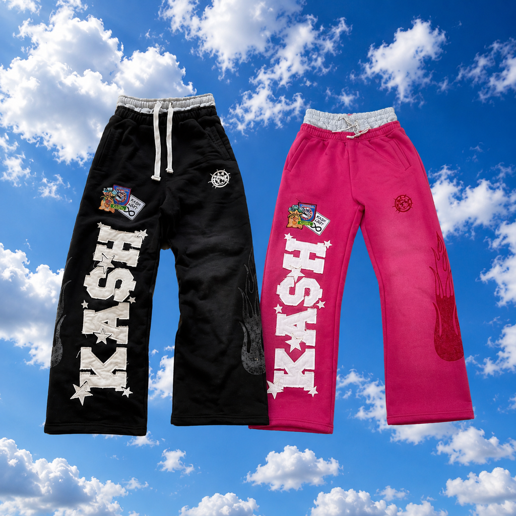 Skye “KASH” Sweatpants (BLACK/PINK)