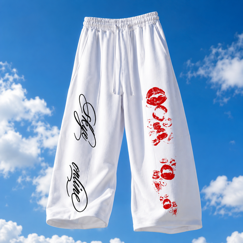 Kiss Sweatpants (Black/White)