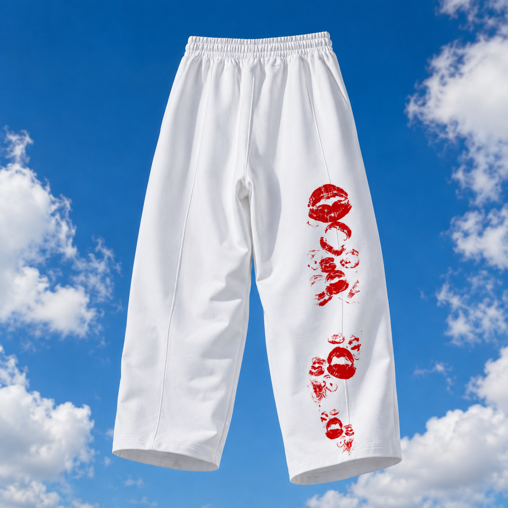Kiss Sweatpants (Black/White)