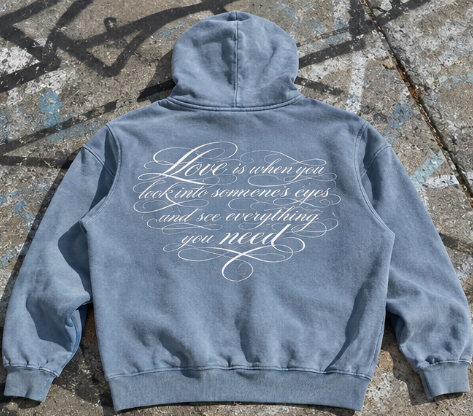 Look Into My Eyes Zip Up (Black/Skye Blue)