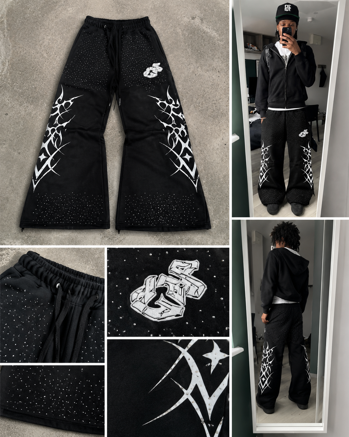 Black Gothic Sweatpants
