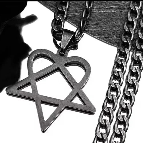 Heartagram Silver Chain