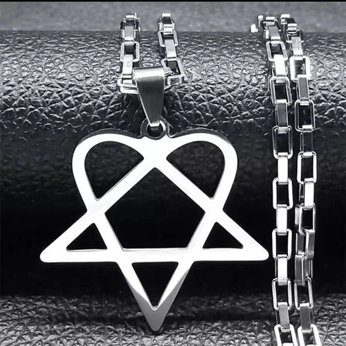 Heartagram Silver Chain