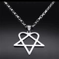 Heartagram Silver Chain
