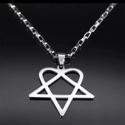 Heartagram Silver Chain