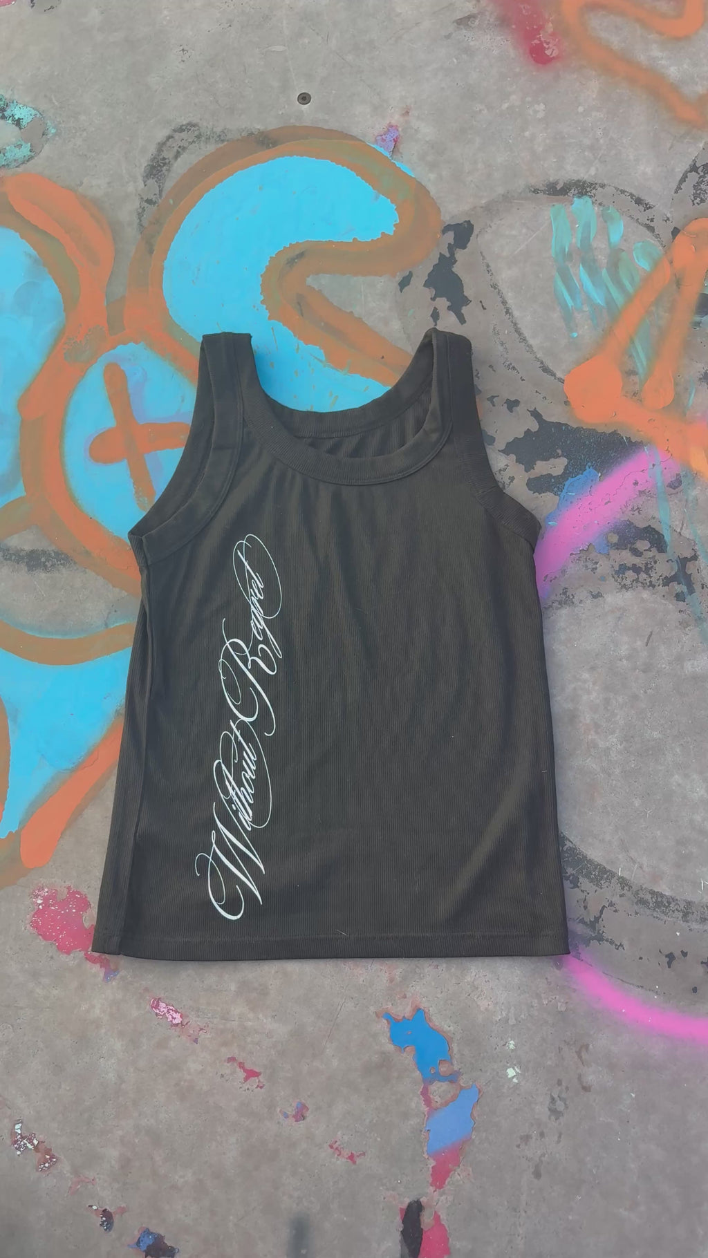 Skye “Without Regret” Tank (BLACK/WHITE)